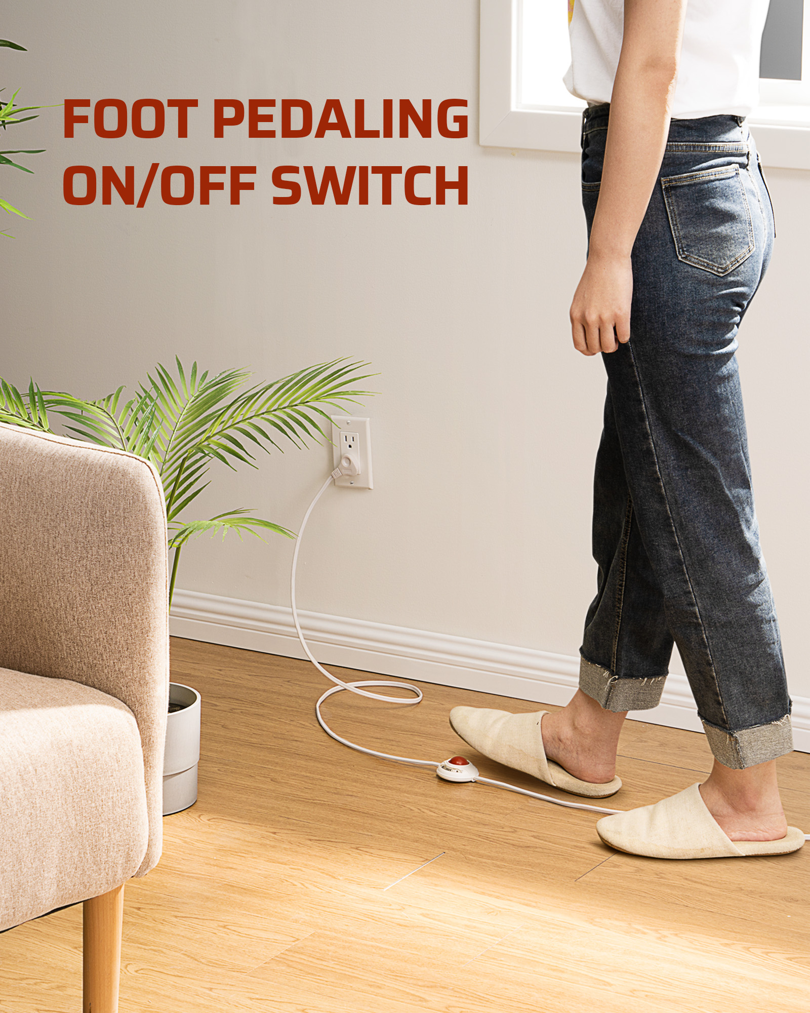 DEWENWILS 12 Ft. Indoor Extension Cord with Switch photo 4