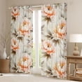 thumbnail image 2 of Erosebridal Chic Peony Flower Blackout Curtains Set of 2 (52x84 Each) for Girls, Retro Floral Window Curtains, 2 of 6