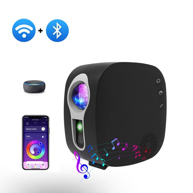 Proyector de estrellas de galaxia, luz nocturna, Bluetooth, música, LED, cielo estrellado, Aurora, lámpara de lado para dormitorio