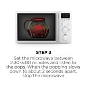 Ecolution Original Microwave Micro-Pop Popcorn Popper Borosilicate Glass, Dishwasher Safe, BPA Free, 3 Qt - Family Size, Red