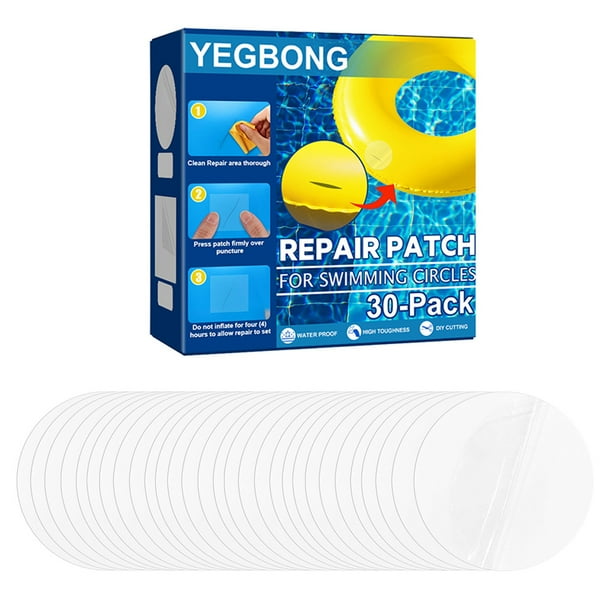 Parche Reparación 30 Uds. Almohadillas Adhesivas Transparentes Camas Juguete Inflables para Piscina (redondas)