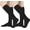 Black 2Pairs, variant on 2 Pairs/3 Pairs Zipper Compression Socks, 15-20 mmHg Closed Toe Compression Stocking with Zipper for Women and Men