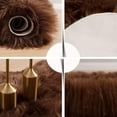 thumbnail image 4 of FUDAKUNA Soft Comfortable Plush Area Rugs 48 x 24inch Faux Fur Sheepskin Shaggy Brown Carpet for Bedroom Living Room Nursery, 4 of 6