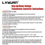 EFFORTWAY 500 Watts 110V to 220V Voltage Converter Transformer Step Up/Down Transformer 220V to 110V Voltage Converter