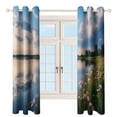 thumbnail image 3 of Sunset Scenery Window Curtain Panels Grommet Blackout Curtains Blackout Curtains for Living Room, 3 of 7