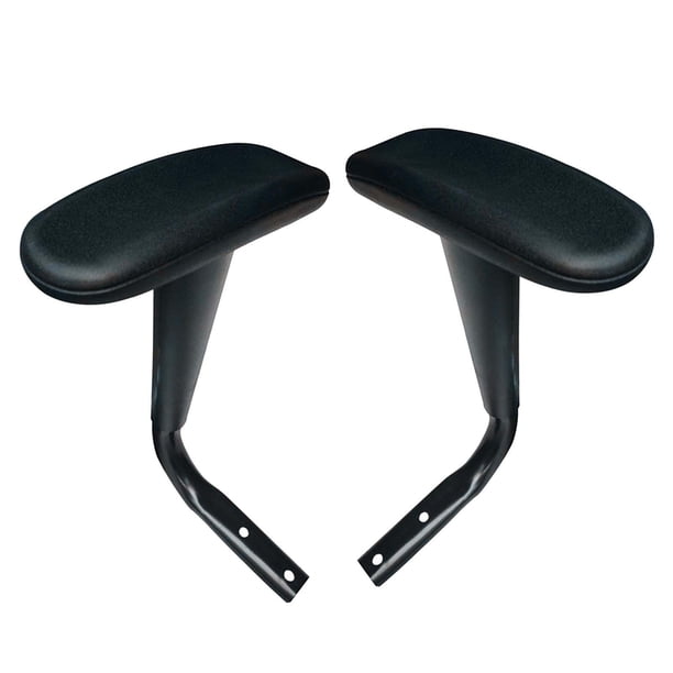 Par de reposabrazos de repuesto para silla, 2 unidades, elevación suave, accesorios reutilizables. Negro Liso