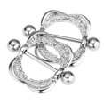 thumbnail image 1 of Esquirla 2pcs Stainless Steel Barbell Nipple Body Jewelry 14g Mamilo, 1 of 8