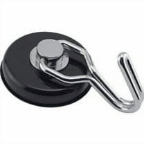 Master Magnetics Neodymium Rotating and Swinging Magnetic Hook -1.47' Diameter, 0.54' Thick, 65 Pound Pull,  Black and Silver, 07580
