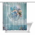 thumbnail image 1 of SUNENAT 3D Zodiac Series Beautiful Mermaid in a Soap Bubble, Waterproof Polyester Bathroom Shower Curtain Bathations 60(Wide) x 72(Height) Inches, 1 of 3
