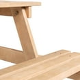 thumbnail image 7 of JONATHAN Y BNH200B-NEW Shoreham 55" Modern Classic Outdoor Wood Picnic Table Benches with Umbrella Hole, Light Teak, 7 of 7