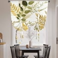 thumbnail image 3 of Brown Green Leaves Balloon Curtains for Bedroom/Front Door/Bathroom, Summer Botanical Farmhouse Watercolor Leaf Tie Up Curtains 63 Inch Length Kitchen Curtains Shades for Windows 46"x63", 3 of 8