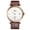1 rose gold white brown, variant on GUANQIN Men Vintage Calendar Analog Automatic Self Winding Mechanical Wrist Watch with Stainless Steel Case and Leather Strap Sapphire Mirror