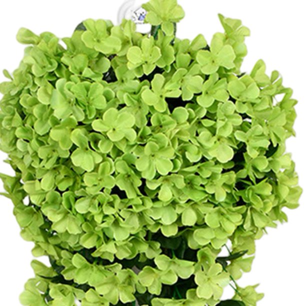 Flor violeta artificial reutilizable para colgar en la pared ramo violeta decoración del hogar (verde)