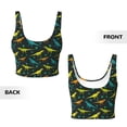 thumbnail image 6 of Sports Bra For Women, Colorful Dinosaur Print A Sports Bras For Women High Support, Workout Tank Tops Woman With Removable Cups, 6 of 8