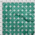 thumbnail image 4 of oneOone Cotton Silk Teal Green Fabric Geometric Allover Doodled Polka Fabric For Sewing Printed Craft Fabric By The Yard 42 Inch Wide, 4 of 4