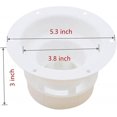 thumbnail image 2 of Juego de 2 tapas de ventilación para caravanas, tapa de ventilación de alcantarillado, cubierta de plástico para techo de caravana de 1 a 2 3/8 pulgadas, color blanco, 2 of 5