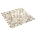 thumbnail image 5 of Pixie Nia Gray 3/4-in Penny Round Fabric Look Matte Glass Mosaic Wall and Floor Tile, 5 of 6