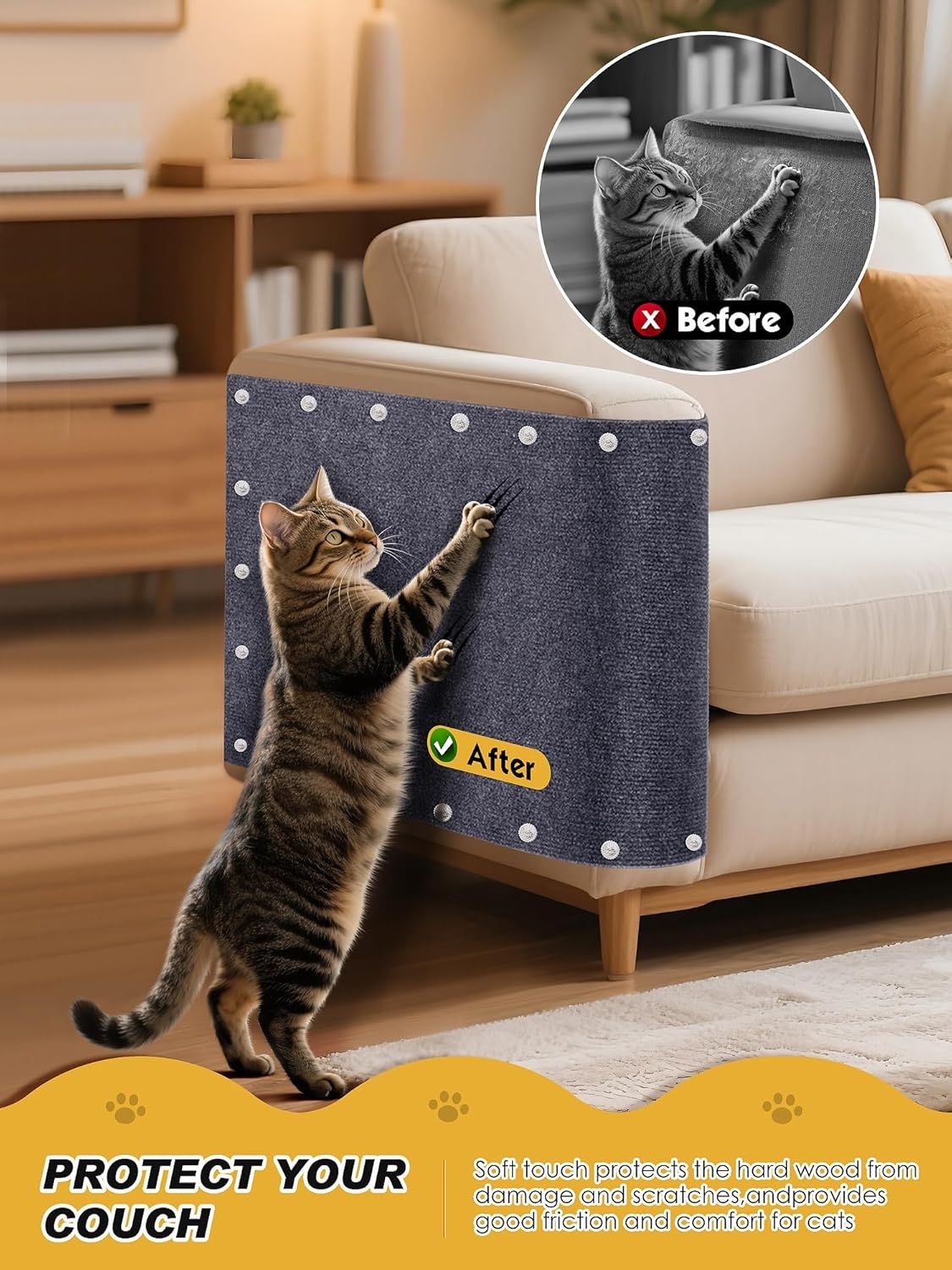 Cat Scratch Pad & Cat Scratch Furniture Protector Mat (78