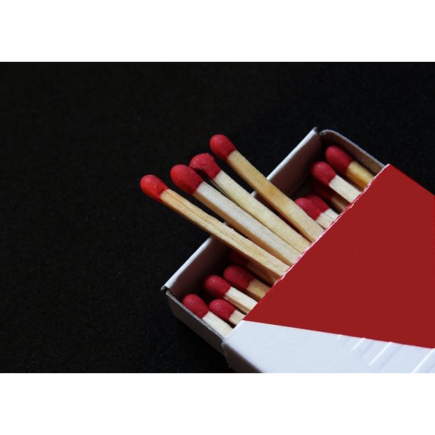 Match Burn Sticks Fire Matches Flame Kindle Box12 Inch By 18 Inch