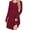 Burgundy, variant on Chiclily Women's Long Sleeve Fall Dress Casual Pleated Swing T-Shirt Dresses with Pockets, Peach Blossom L