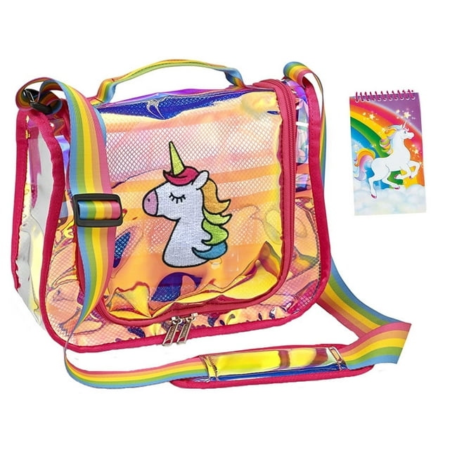 Unicorn Toiletry Cosmetic Bag Accessory Bag, Makeup Bag & Notepad