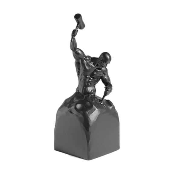 Self - Improvement Inspirational Figure Statue, Art Sculpture In Black, For Home Decor, Hotel Lobby, Showroom Display