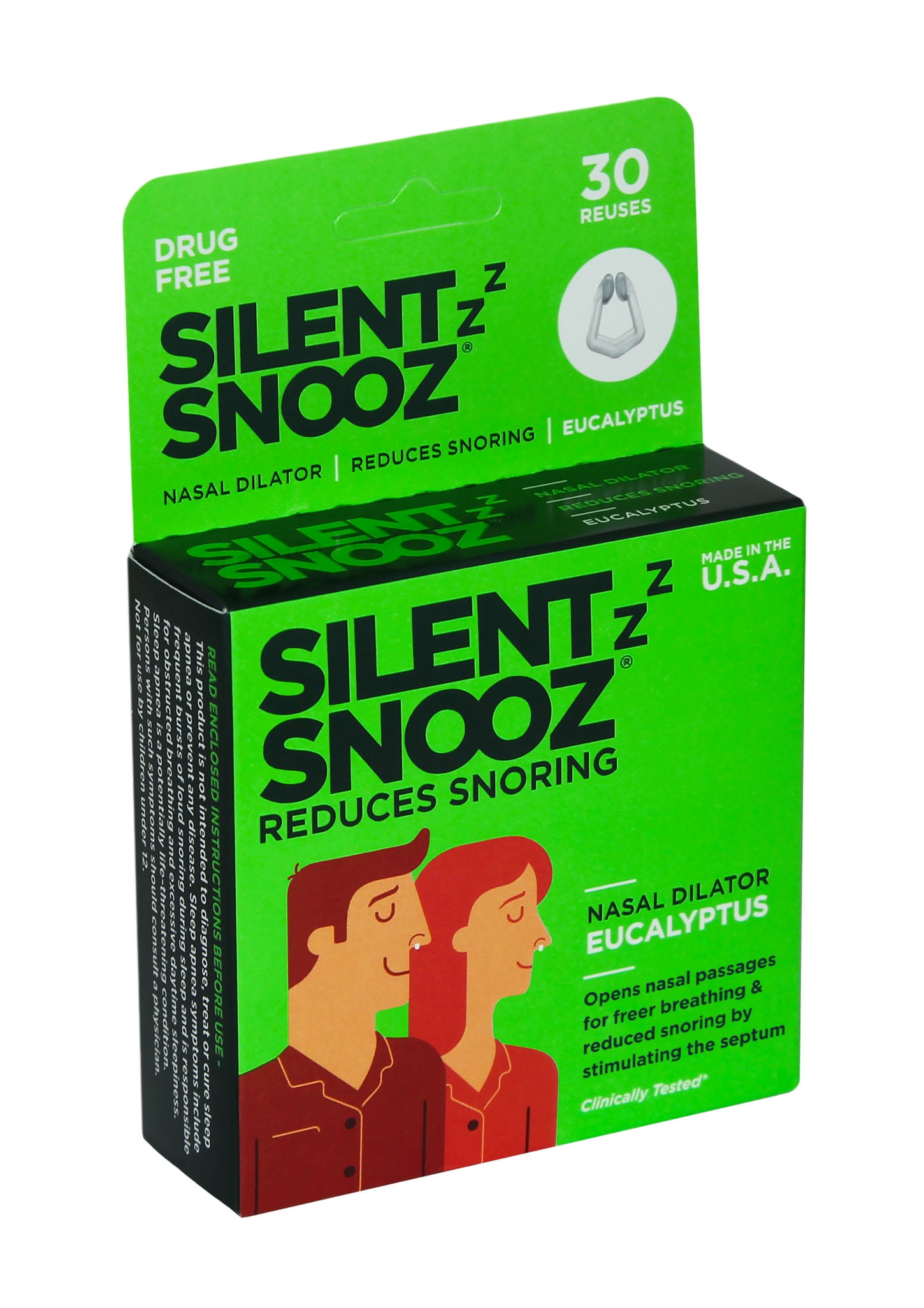 Silent Snooz Eucaluptus Nasal Dilator Snoring Aid