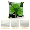 thumbnail image 4 of Nawypu  St Patricks Day Pillow Covers 18x18 Polka Dot Green Shamrock Lucky Clover Print Decorative Throw Pillows Spring Rustic Farmhouse Cushion Case Decor for Couch Sofa Bed, 4 of 5