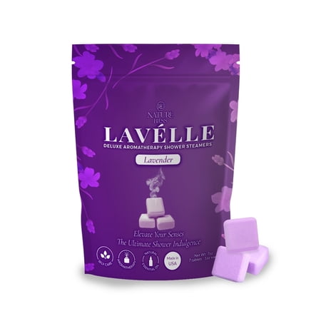 Nature Bliss Lavélle Aromatherapy Shower Steamers Lavender 7 Tablets Spa Inspired Shower Experience