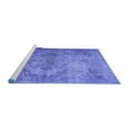 thumbnail image 2 of Ahgly Company Machine Washable Indoor Square Persian Blue Bohemian Area Rugs, 7' Square, 2 of 4