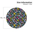 thumbnail image 2 of Yiaed Watercolor Meadow Flowers Print Leather Coasters for Drinks - Cup Coasters Coffee Table Kitchen Table Bar, Home & Office Gifts Handmade Drink Coasters-Round Shape, 2 of 6