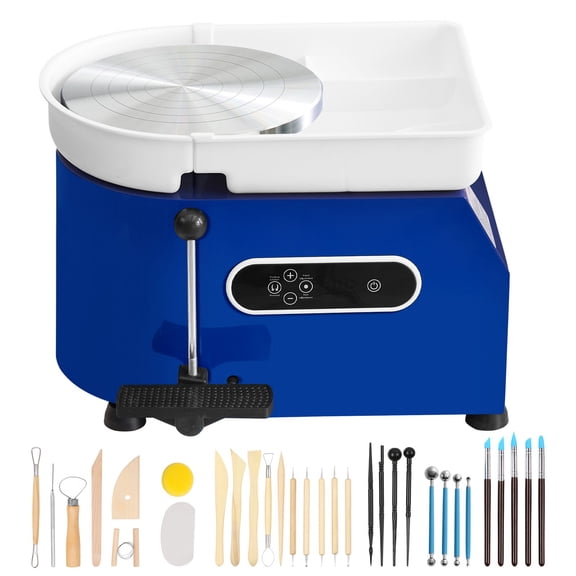 450W Pottery Wheel for Adults - 11" Clay Wheel Machine w/60-300RPM Speed Control, LCD Touch Screen & Detachable Basin - Complete DIY Ceramic Kit (Blue)