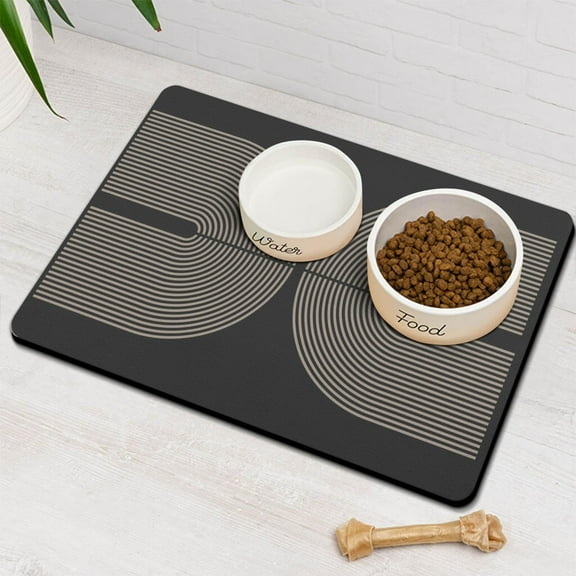 Dog Food Mats for Floors, Absorbent Quick Dry Pet Cat Food Mat, Dog Bowl Mats for Food and Water Dispenser Mat, Eco-Friendly Dog Accessories Pet Supplies 12"x20"