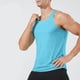 thumbnail image 4 of Camiseta sin mangas con cuello en V para hombre, color liso, informal, de verano, para fitness, sin mangas, para hacer ejercicio, correr, entrenar, chaleco transpirable de poliéster para hombre., 4 of 9