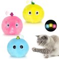 thumbnail image 1 of Paquete de 3 pelotas para gatos, pelota interactiva de juguete para gatos con sonido, juguete para gatitos, pelota de peluche, pelota interactiva de juguete para gatos con sonidos realistas de, 1 of 6