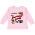 thumbnail image 3 of Inktastic I Listen to Country Music with my Daddy Guitar and Hat Boys or Girls Long Sleeve Toddler T-Shirt, 3 of 5