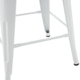 thumbnail image 7 of BELLEZE 30Inch Seat Height Metal Dining Chairs Bar Stools With Wood Seat and Low Backrest, Counter Height Stool, White, 7 of 7