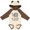 Natural & Brown w Ears, variant on Inktastic My Cousin Loves Me Boys or Girls Long Sleeve Baby Bodysuit