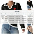 thumbnail image 3 of Erwazi Women Valentine's Day Sweaters Cute Heart Solid Color Oversize Pullover Tops Lightweight Blouse Outfits, 3 of 6