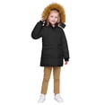 thumbnail image 3 of WenVen Girl's Winter Coat Warm Puffer Jacket Hooded Waterproof Thicken Parka Black 10/12, 3 of 12