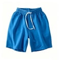 thumbnail image 4 of ZHYou Sweat Shorts for Women Soft Drawstring Loose Elastic Waist High Rise Knee Length Casual Summer Shorts,Blue,Size XL, 4 of 5