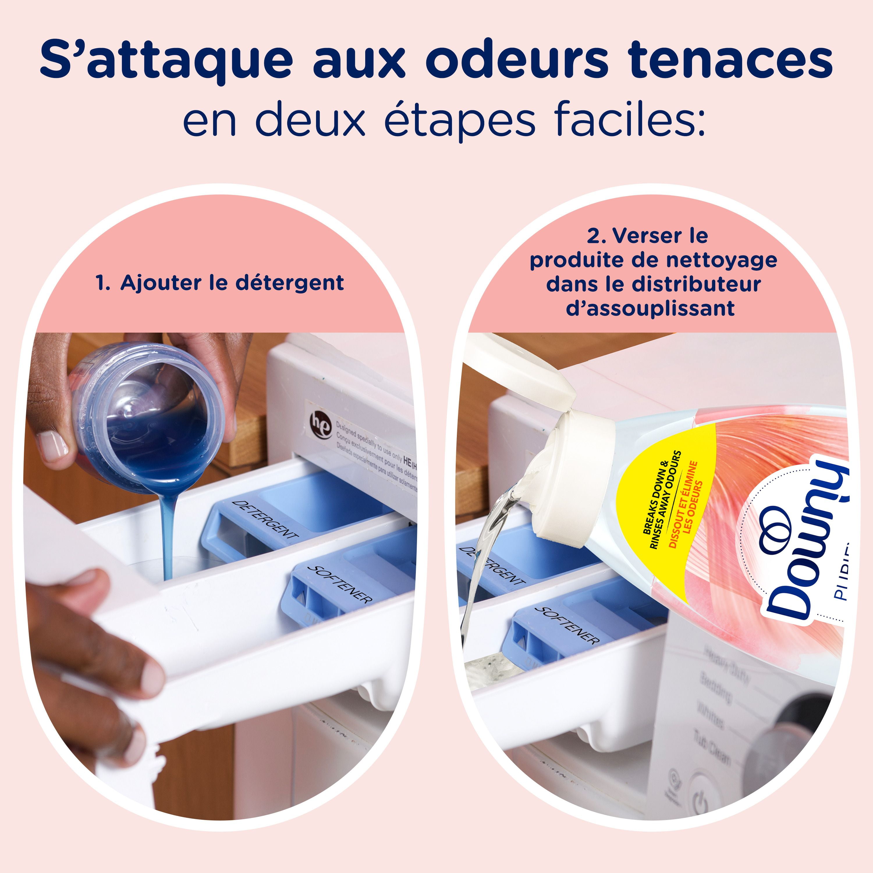 Downy Fabric Rinse Laundry Odour Remover, Spring Breeze Scent, Fabric Softener and Laundry Odour Removal Rinse, 1.41L