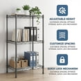thumbnail image 2 of Takira 3 Tier Storage Shelves,Ideal for Compact Spaces,Bathroom Shelves and Storage Unit,Black., 2 of 7