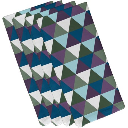 Simply Daisy 19  x 19  Sub-Line Geometric Print Napkins  Set of 4