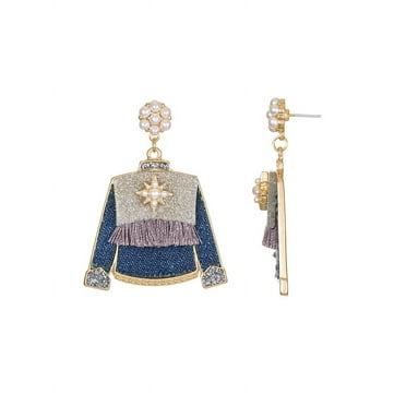 Packed Party Women's Goldtone Meet-Me-In-Nashville Earrings, Blue