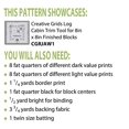 thumbnail image 4 of Motif de Courtepointe Cabane en Rondins des Bas, par Cut Loose Press et Natural Comforts, 4 of 4