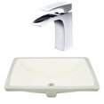 thumbnail image 1 of 20.75-in. W CSA Rectangle Bathroom Undermount Sink Set In Biscuit - Chrome Hardware AI-23077, 1 of 7