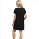 thumbnail image 3 of Vestidos de Verano Fluidos con Mangas y Volantes para Mujer, Cuello en V, Color Liso, Negros, Talla S, 3 of 10