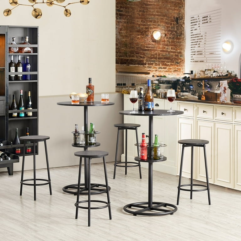 Bestier 3 Piece Bar Furniture Set: Dining Pub Table, Chairs