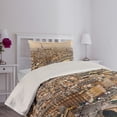 thumbnail image 4 of Ambesonne Beige Quilted Coverlet 2 Pcs, Streets Cityscape, Twin Size, Beige, 4 of 5